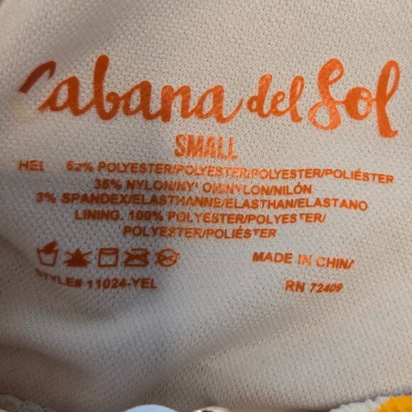 Cabana Del Sol Swimsuit Gold Stripe Bikini Size S - BEACH READY! - Picture 7 of 7